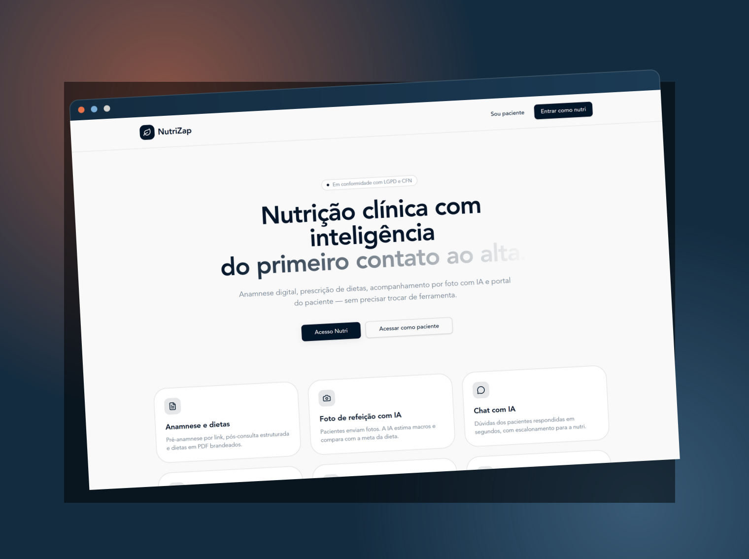 Tela do NutriZap